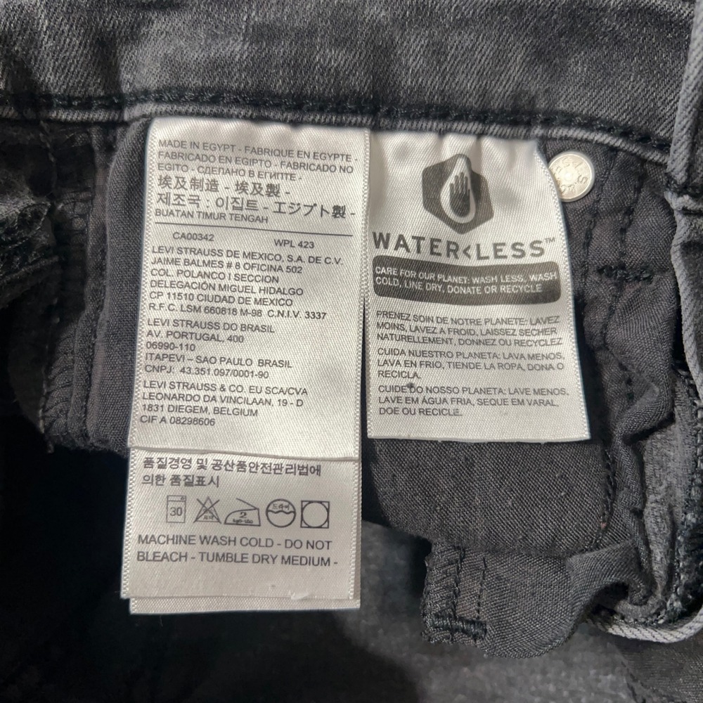 Levi's Premium Mile High Super Skinny Jeans Charcoal Black Women Size 27 - Picture 9 of 9
